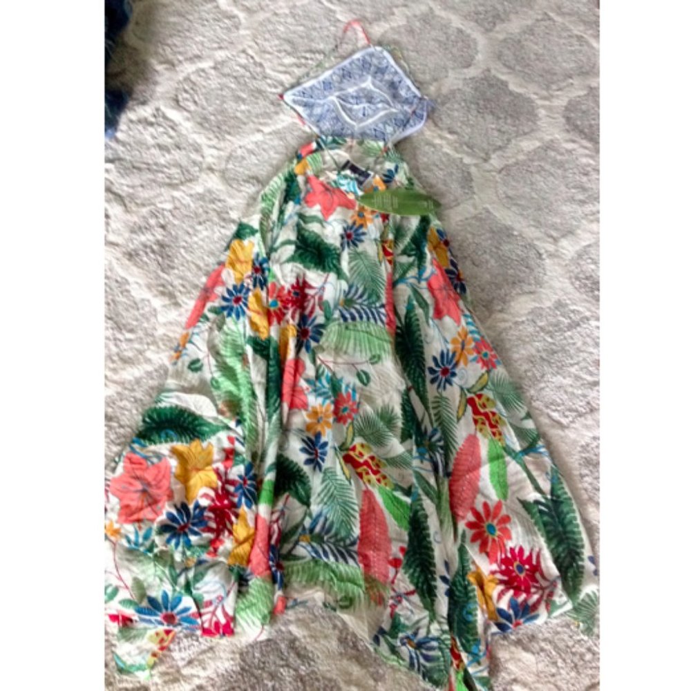 HP 🎉🌻FARM Rio Handkerchief Vintage Garden Dress - Picture 3 of 12